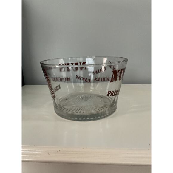 Vtg. Wheaton Heavy Glass Munchie Food Snack Nut Bowl Starburst Bottom 70's - Picture 5 of 6